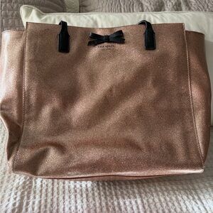 Used Rose Gold Sparkly Kate Spade Tote 👜